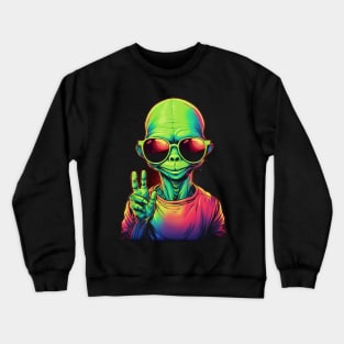 Cool Alien - we come in peace, chill! Crewneck Sweatshirt